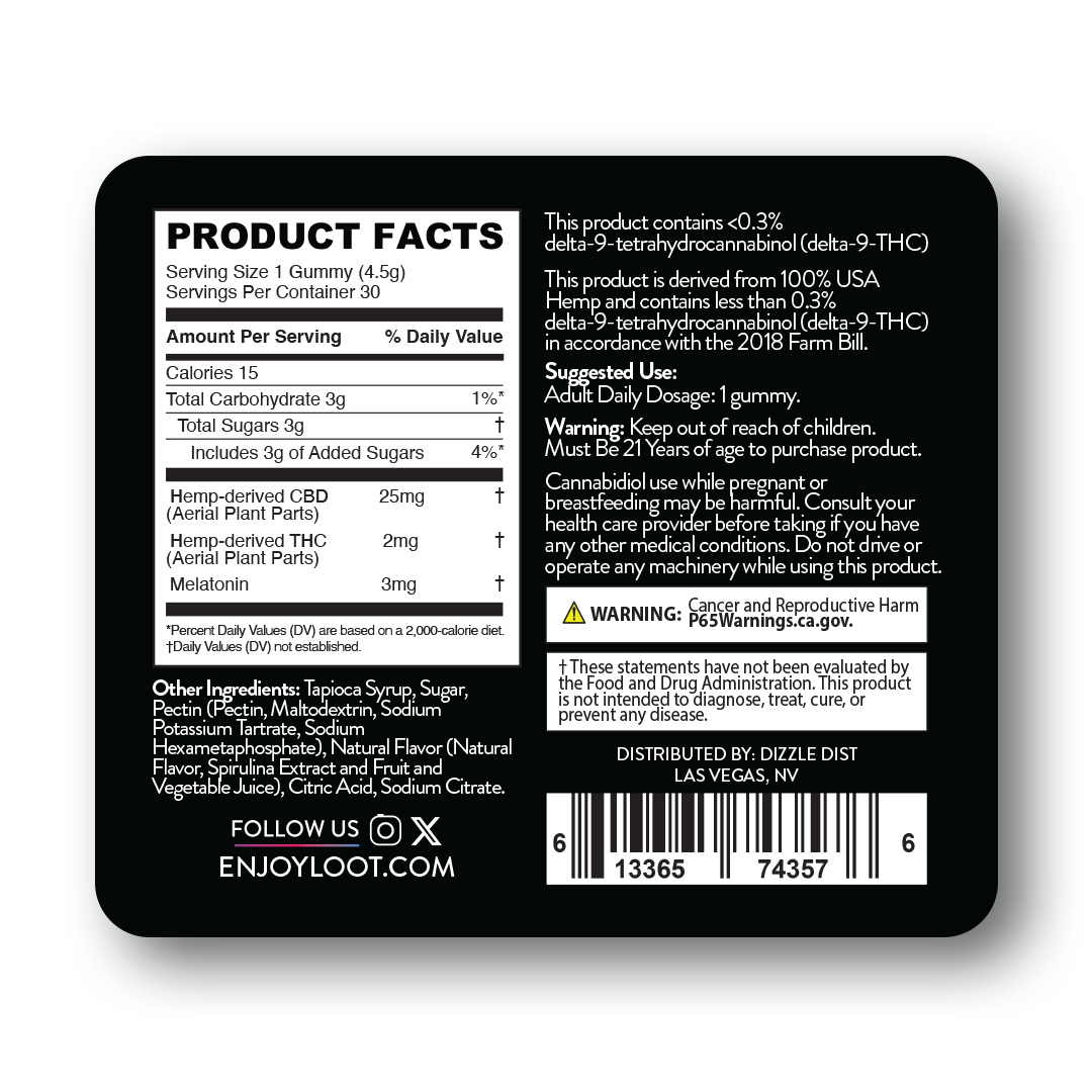 Sleep Gummies - Black Razz Lavender
