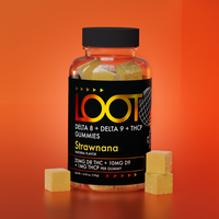 Strawnana Trinity Blend Gummies – Delta-8 + Delta-9 + THCP
